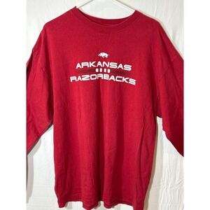 Adidas Arkansas Razorbacks T Shirt XL Mens Red Long Sleeve Football Hog Tee